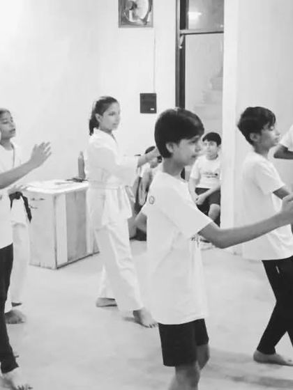 The determination in their eyes is clear. They are not just exercising; they are practicing a martial art.