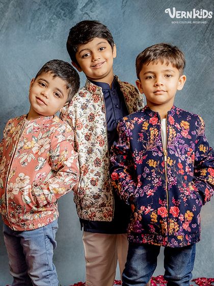 Three times the charm. Our floral bomber jackets from the Jashn Collection come in various prints and colors, offering a stylish option for every personality.