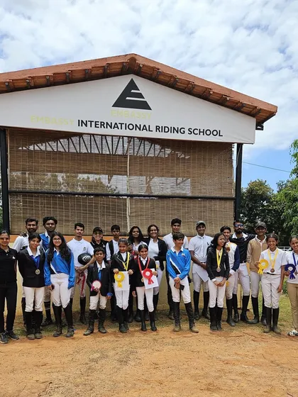 It takes a village to raise a champion. This is our team, our family, and our community celebrating a successful day at the Equestrian Premier League. We support each other in and out of the arena.