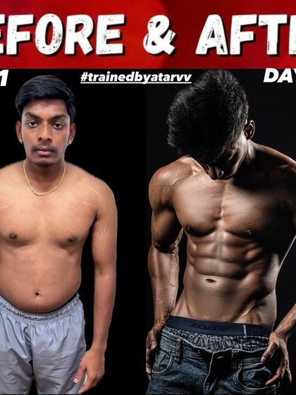 An identical shot to the previous one, showing the consistency in results. This client achieved a lean, athletic look in just over three months.