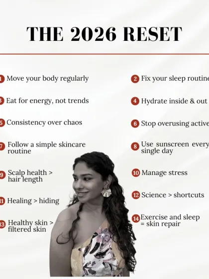 My personal reset for 2026 is about sustainable habits. Moving my body, fixing my sleep, eating for energy, and choosing science over shortcuts. It's about healing over hiding.