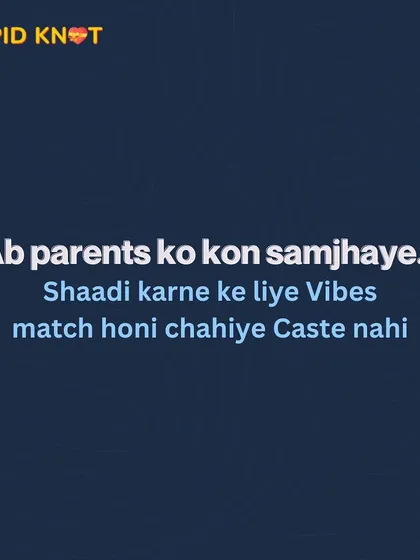 This is my core belief. How do you explain to parents that for a marriage to work, vibes need to match, not caste? I built my platform on this simple idea, for modern Indians looking for a real connection.