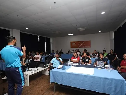 Presenting to coaches at the FIFA Women's Development Programme. Education is key to elevating the standard of football fitness. I enjoy sharing my knowledge on topics like load management, injury prevention, and long-term athlete development.