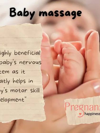 Baby massage is more than just a soothing ritual. It is highly beneficial for the nervous system and plays a significant role in developing your baby's motor skills and body awareness right from the start.