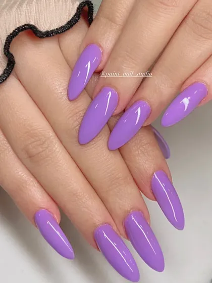 Another shot of the beautiful lavender nails. It's a color that's both trendy and timeless.