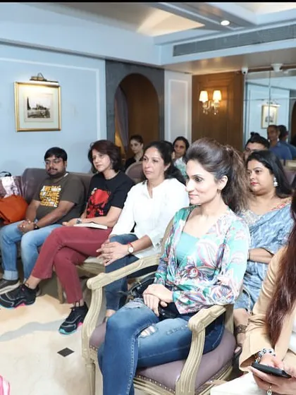 Our members listening intently as author Kanchana Banerjee shares insights into her writing process. These sessions are not just about discussing a book but also about learning from the creators themselves.