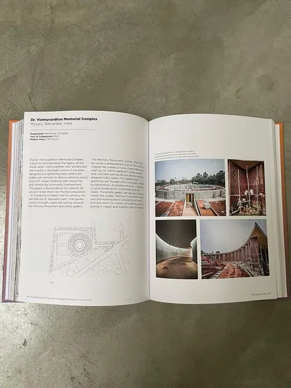 The Dr. Vishnuvardhan Memorial Complex was also featured in "Architectures of Transition," focusing on its role as a cultural building that serves its community.