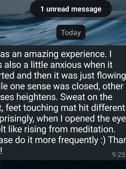 From anxiety to flow. This student's experience shows how moving past discomfort can lead to a meditative state, even in a challenging class.