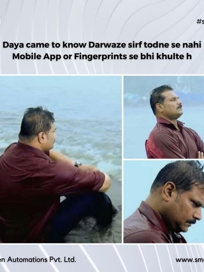 Daya from CID learns that doors can be opened with mobile apps and fingerprints, not just by breaking them down. A fun take on upgrading your home security.