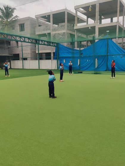 A group of young girls during a bowling drill at our Future Stars Arena. We are proud to offer top-notch facilities for all our players.