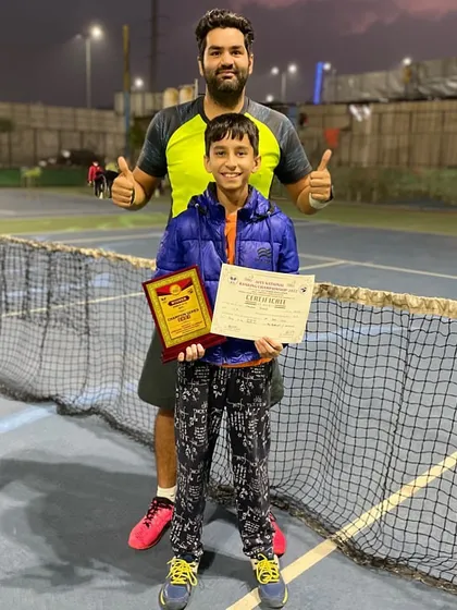 A great start to the new year with Shaurya Juneja winning the Under-14 boys doubles title at an AITA Championship Series. His wonderful performance reflects his hard work and our commitment to developing young talent.