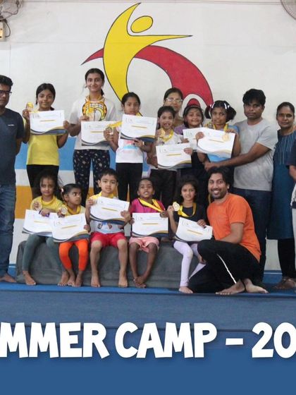 A collage of memories from our summer camp, showing students receiving their completion certificates and celebrating their progress with coaches.