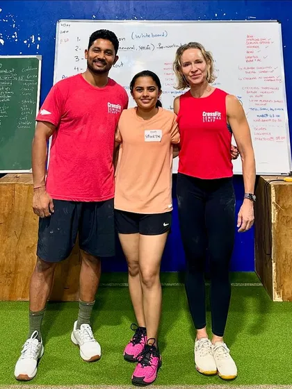One of our coaches with the instructors after successfully completing her CrossFit Level 2 certification. We are always learning and growing.
