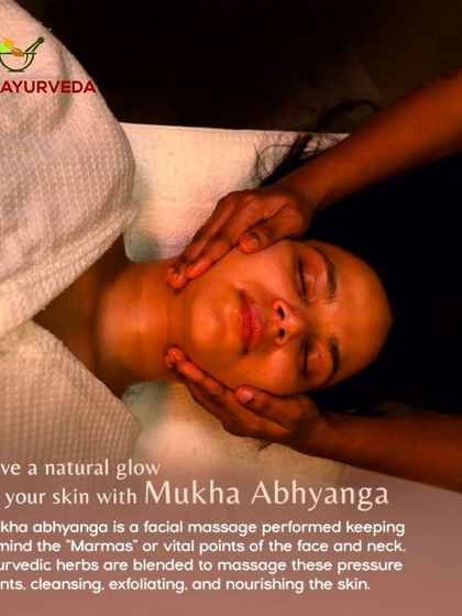 Give your skin a natural glow with Mukha Abhyanga. This specialized facial massage uses a blend of Ayurvedic herbs to exfoliate, cleanse, and deeply nourish the skin.
