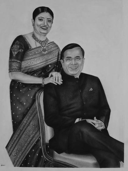 The final, unframed A1 drawing, showcasing the incredible detail achieved on a large scale.