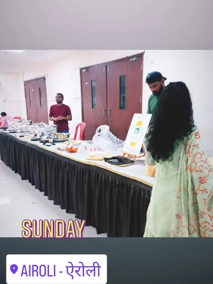 A Sunday event we catered in Airoli. We are available to serve on weekends and holidays for your special occasions.