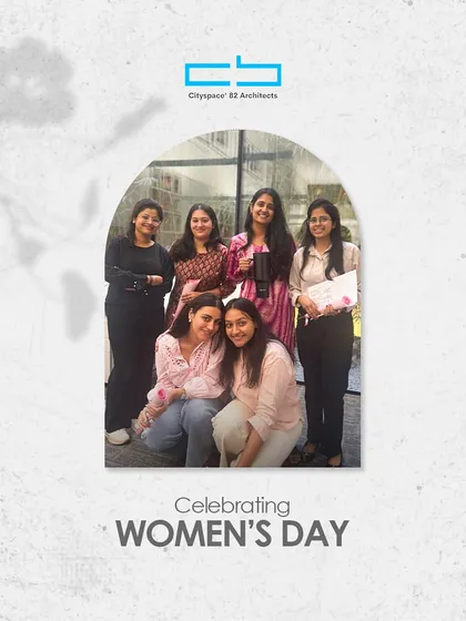 A graphic celebrating Women's Day, featuring a group photo of the talented women on our team. We thank them for building, designing, and redefining excellence every day.