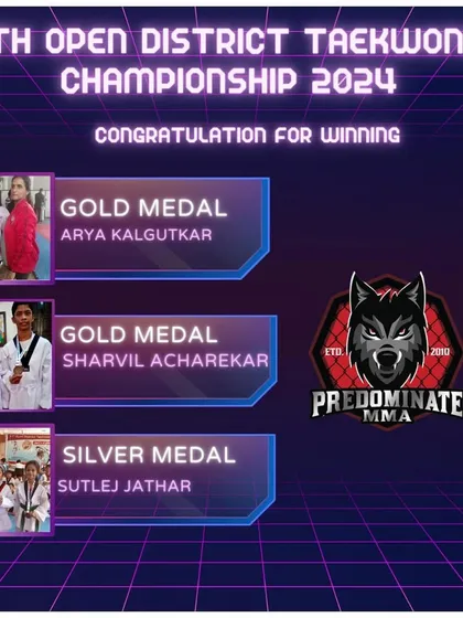 More champions from the 17th Open District Taekwondo Championship. We are proud of our team's success.