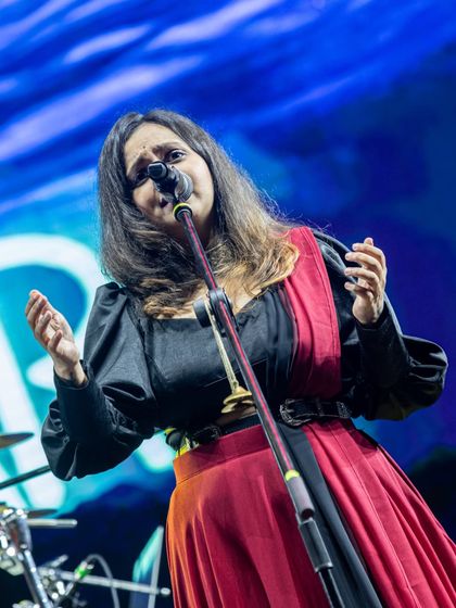 Closing the Jazz Al Parque 2024 festival was an honor. This photo captures the emotion of the final moments on stage, where my music, rooted in India, connected with the wonderful people of Bogotá.