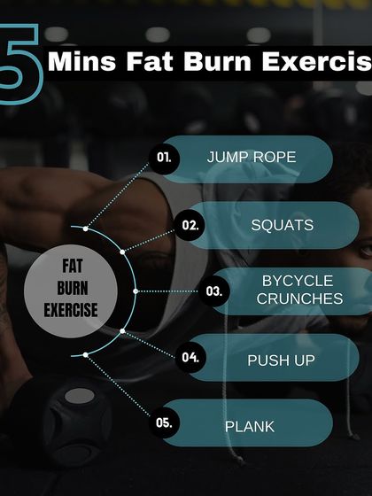 No time? No problem. Here's a quick 5-minute fat-burning circuit you can do anywhere, combining jump rope, squats, crunches, push-ups, and planks.