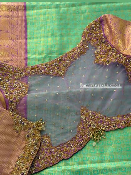 Another view of the sheer back blouse.