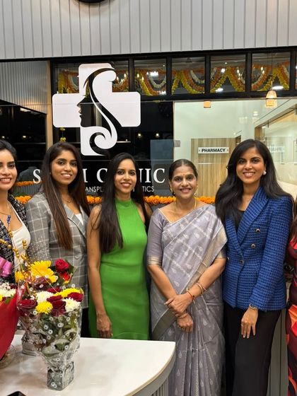 Celebrating the grand inauguration of Satvi Skin Clinic with my family and friends. Their unwavering support has been instrumental in making this dream a reality.