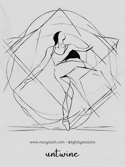 A poster for my "Untwine" Yin Yoga class, designed to release spine stress. It is great for those who spend a lot of time at a desk or simply need to rest and get out of their minds.