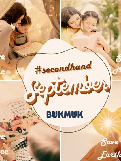 We are inspired by the #secondhandseptember movement. Renting books is a powerful way to save time, money, space, and the Earth. Read more and save more with Bukmuk.