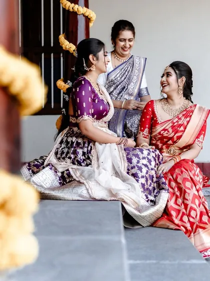 A heartwarming moment between three generations of women, all celebrating together in our creations.