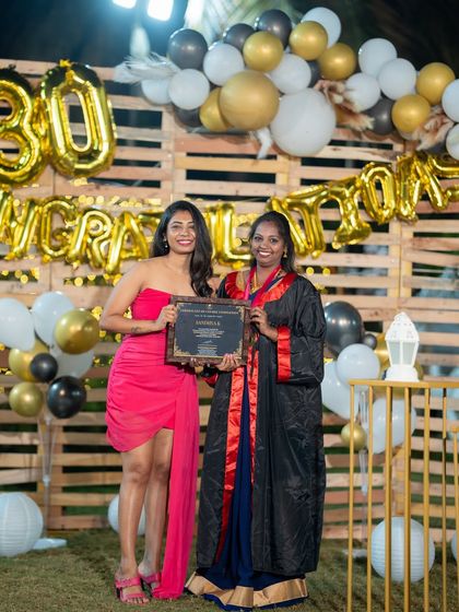 Presenting a certificate to a deserving student. I'm so proud of her hard work.