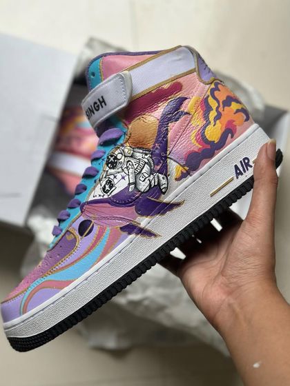 For the BTS Army! This was a super detailed piece for a huge fan. The design is inspired by their music and visuals, with a dreamy pink and purple galaxy theme, featuring an astronaut and a whale. Every detail has a meaning.