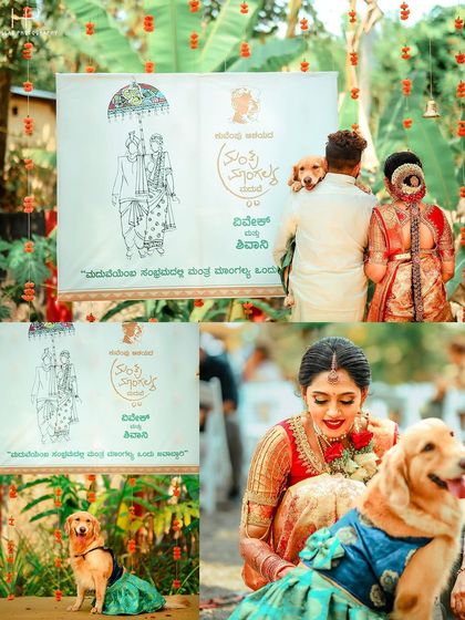 This Mantra Mangalya was special because it included the couple's adorable dog as part of the celebration.
