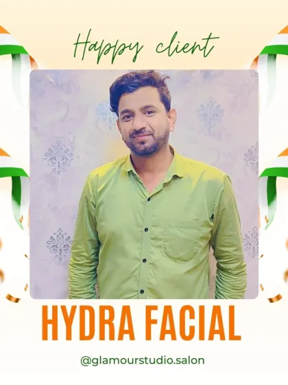 This client is looking sharp and refreshed after his Hydra Facial. We provide top-notch grooming services for men.