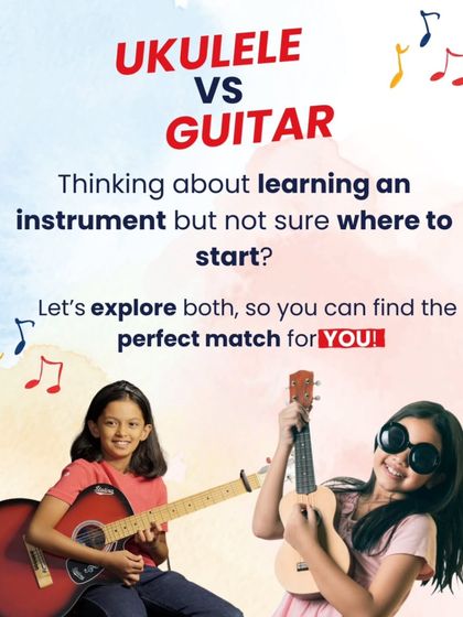 Ukulele vs. Guitar: Thinking about learning an instrument but not sure where to start? This carousel helps you find the perfect match.