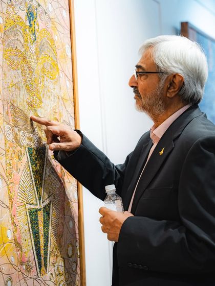 'Call to the Mystic,' our special art exhibition marking 75 years of Indo-Mexican diplomatic relations, is now open. The evocative works of artist Eva Malhotra invite you into a world where art becomes spiritual memory.