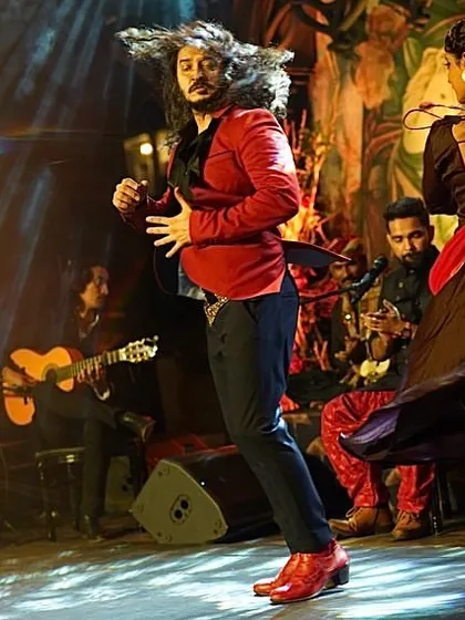A snapshot from our 'Flamenco Sufi India Project'. This performance is a rich tapestry of Flamenco, Kathak, Rajasthani Folk, and Sufi Qawwali, creating a complete live experience.
