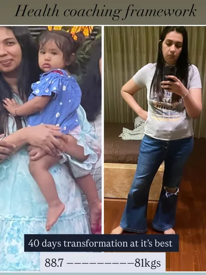 From 88.7 kg to 81 kg in 40 days. This 6.7 kg loss was achieved through a balanced nutrition framework, focusing on protein targets, fiber-rich meals, and consistent hydration. Steady progress always wins.