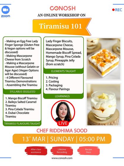 Conosh - Online Culinary Workshops Cheesecakes, Tarts & Tub Desserts photo 10