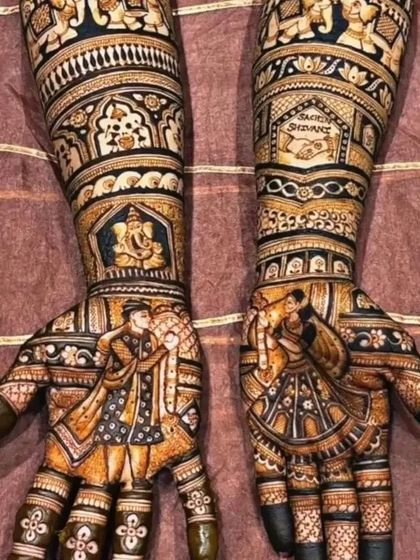 Bunty Rajasthani Mehandi - Bridal Mehendi Personalised Story & Portrait Mehendi photo 29