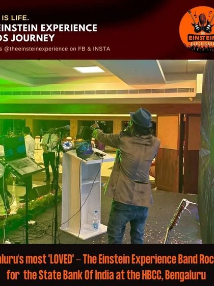 A shot from our performance for the State Bank of India, capturing the energy from behind the stage.