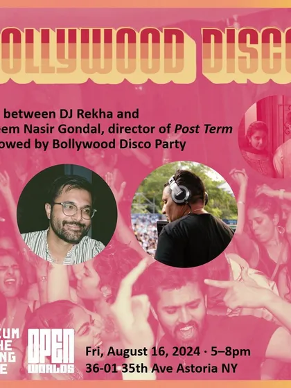 This event at the Museum of the Moving Image combined a film discussion with a Bollywood Disco party. I often collaborate with artists like director Saleem Nasir Gondal to host talks that explore the cultural DNA of filmi classics and their influence on the diaspora.