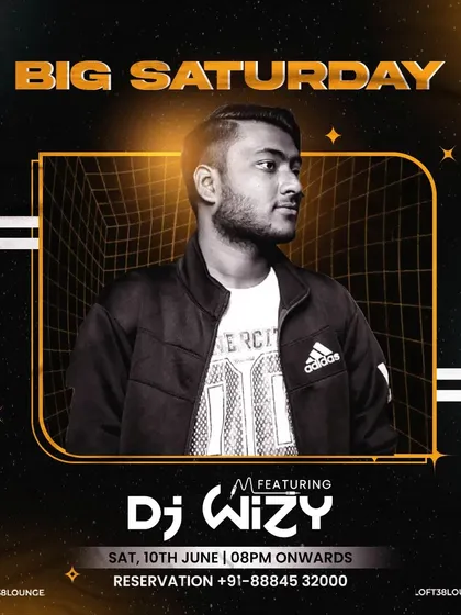 An event flyer for a "Big Saturday" in June. I'm on the decks every weekend, ready to bring the party.
