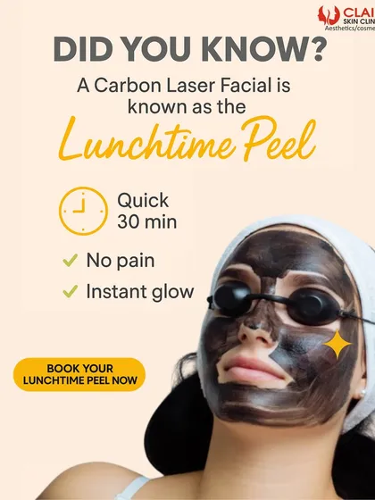 Need a quick skin fix? The Carbon Laser Facial is famously called the "Lunchtime Peel" because it delivers an instant glow in just 30 minutes. It's a painless procedure with no downtime, perfect for a busy schedule.