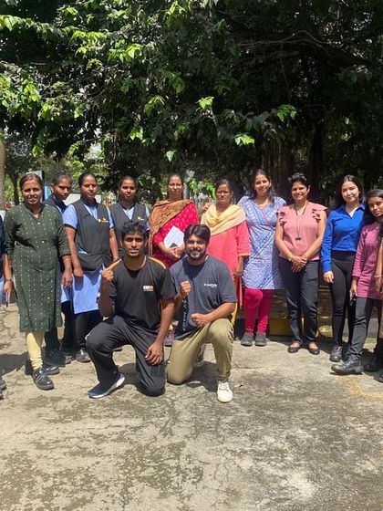 Our instructors with employees at a beverage brewery after a women's self-defense workshop. We work to make every session empowering and memorable for the participants.