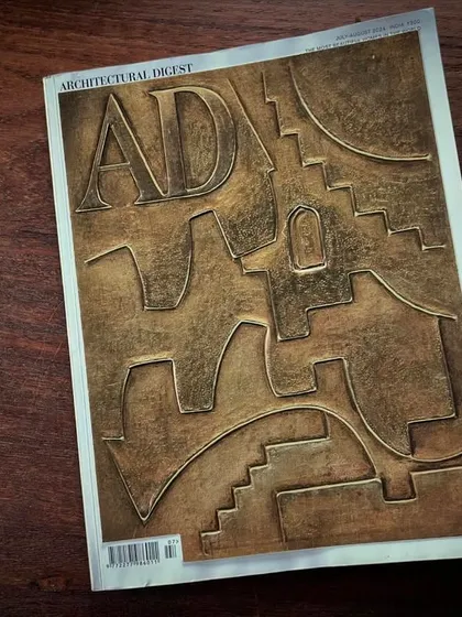 The cover of Architectural Digest featuring a special on craft and design in India, alongside a mention of our recently completed project, Otra. We are thrilled to see our collaborative work recognized.