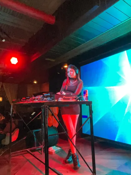 A full-length shot from my gig at Kiskey Whiskey in Agra. I'm always ready to travel and bring the party to new cities.