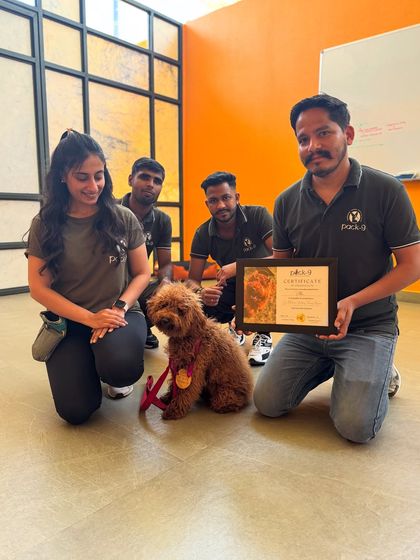 The whole team celebrates with Pablo. Every graduation is a team effort and a huge cause for celebration.