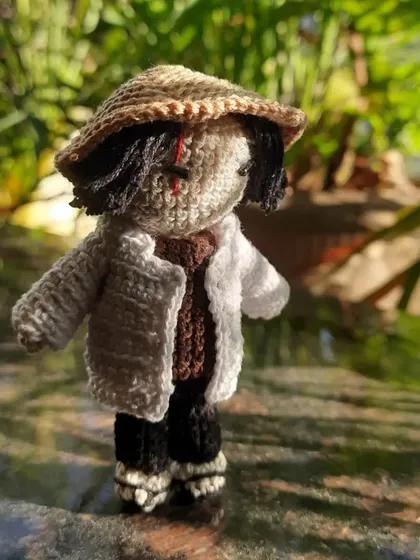 This is a close-up of the custom Yoongi doll I made, inspired by his Agust D look. I focused on getting the details right, from the scar to the layered clothing.