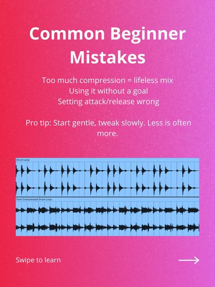 Avoid these common beginner mistakes with compression. A pro tip is to always start with gentle settings and tweak slowly. Less is often more.