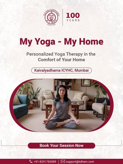 Experience personalized yoga therapy in the comfort and privacy of your own home. Our "My Yoga - My Home" service brings our expert guidance and tailored therapeutic practices directly to you in Mumbai.